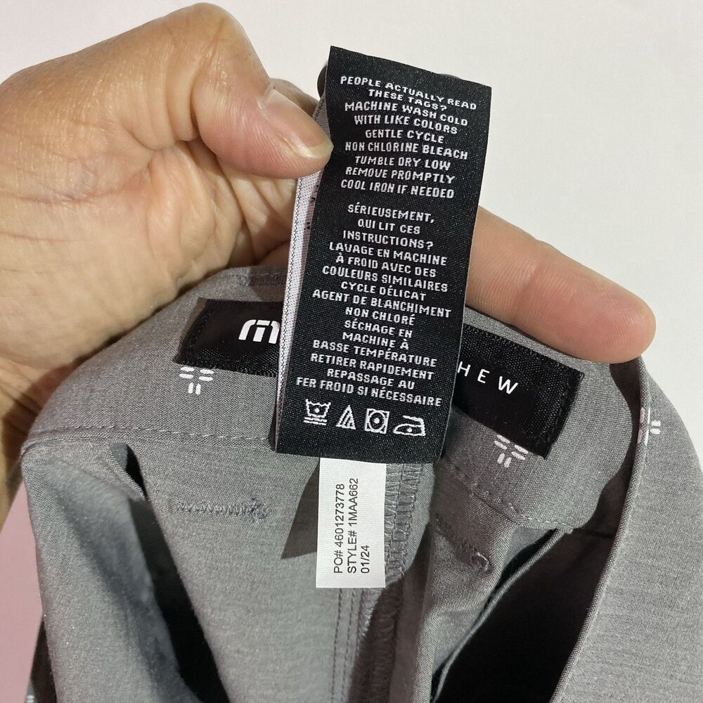 Travis Mathew Shorts Mens 34 Gray Air And Space Golf Preppy Performance Travel - Picture 5 of 9